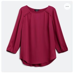 Fortune + Ivy Dondria Blouse with Button Accents